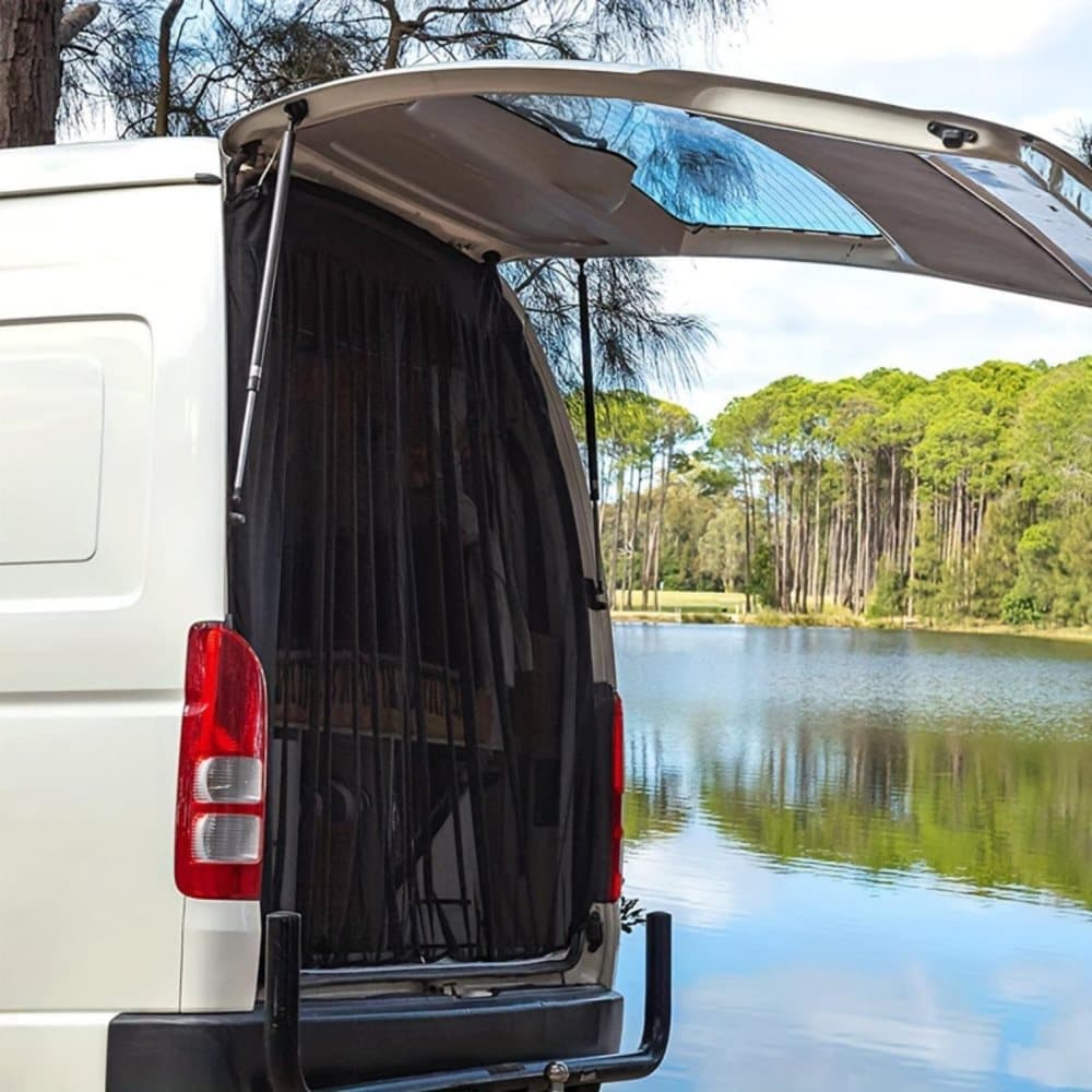 Magnetic car trunk mosquito net 180X150cm, compatible with most vehicles, for camping and fishing