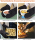 Heat-Resistant Oven Mitts and Grill Gloves 1 Pair, Anti-Slip for Kitchen Cooking Baking, Black