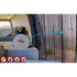 Black Universal Mosquito Net for Car Trunk with Strong Velcro, Compatible with Motorhomes and Camping, 165 × 165 cm