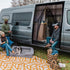 Black Universal Mosquito Net for Car Trunk with Strong Velcro, Compatible with Motorhomes and Camping, 165 × 165 cm
