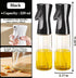 1PC Oil Spray 220 ml, BPA-free Glass Bottle for Cooking & Grilling, Even Spray, Compatible with Oil and Vinegar, Black