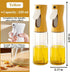 1PC Oil Spray 220 ml, BPA-free Glass Bottle for Cooking & Grilling, Even Spray, Compatible with Oil and Vinegar, Orange