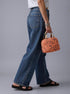 Insulated Lunch Bag Orange, Portable Small Cooler Bag for Food, Reusable for Office Gym Beach Travel, with Handle