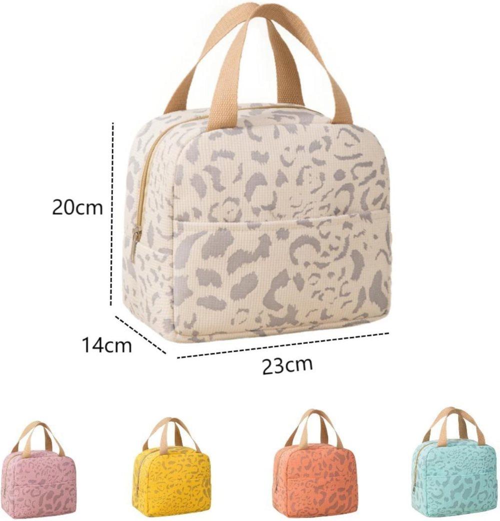 Portable Insulated Lunch Bag Reusable Cooler for Food Office Gym Beach Travel, Pink