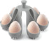 Egg Cooker - Holds 6 Eggs - Fast Cooking & Safe Handle - Fridge Storage Rack - For Family and Kitchen