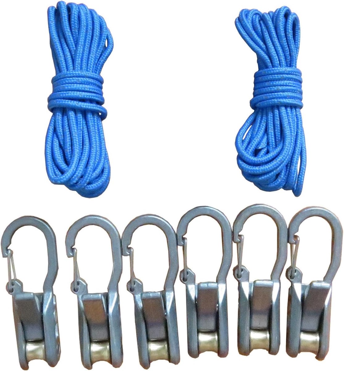 Paracord Adjusters 6-pack – With locking buckle, camping/boat