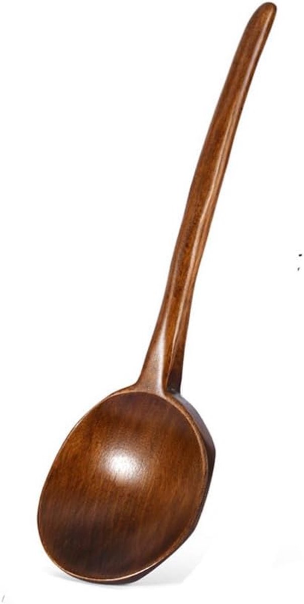 Wooden cooking spoons - 1 piece, 27 cm long spoons - For stirring, tasting, and turning food - Large wooden cooking spoons - Suitable for cooking and crafting