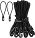 Elastic ropes with hooks - 20 pieces, 10 cm each - Multifunctional tarpaulin tensioner - Rubber tensioner - Suitable for tarpaulins, tents, camping