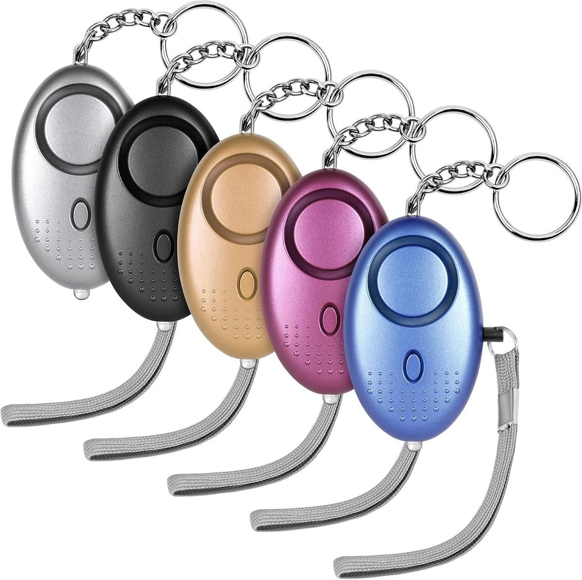 Pieces - 140 dB - Personal Alarm - With LED Flashlight And Keychain - Personal Pocket Alarm - Pepper Spray - Panic Alarm - Anti-Wolf Whistle - Keychain - Portable - For Women, Girls And the Elderly - Repelling / Deterring / Self-Defense