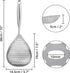 Skimmer - Stainless Steel - Deep-frying Spoon - Deep-frying Scoop - Food Sieve - Skimmer Spoon - Colander Spoon - Non-Stick - Hanging Handle - Dishwasher Safe - Draining Potatoes/Vegetables/Pasta - Sieve - Colander - Cooking Supplies - Kitchen Tools