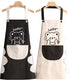 Kitchen Apron - 2 Pieces - Professional Cooking Apron - For Ladies and Gentlemen - Hospitality Apron - Easily Adjustable - Pottery Apron - Painting Apron - Crafts - For Men's Workshop - Denim Apron - Bartenders - Carpenter's Apron - Barbecue Aprons - Kitc