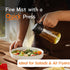 2-in-1 Olive Oil Sprayer - 470 ML - Glass - Olive Oil Bottle with Pour and Spray Function - Oil Atomizer - Oil Pump Cooking & Baking Spray - Refillable Oil Glass - BBQ Accessories - Airfryer - BPA-free - For Kitchen, Barbecue, Salads - 2 Pieces