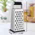 Box Grater - Graters - Stainless Steel - 4-Sided - Table Grater - Tower Grater - Kitchen Grater with Handle - Cheese Grater - Hand Graters - Cooking - Kitchen Utensils - Dishwasher Safe - Silver