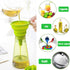 Funnel - Professional Funnel - Foldable Silicone Funnel - Multifunctional - Heat Resistant - Easy to fold and store - Hangable - Cooking Kitchen Accessories Gadgets - Green - 1 piece