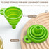 Funnel - Professional Funnel - Foldable Silicone Funnel - Multifunctional - Heat Resistant - Easy to fold and store - Hangable - Cooking Kitchen Accessories Gadgets - Green - 1 piece