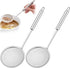 Skimmer - 2 Pieces - Deep-frying Spoon - Deep-frying Scoop - Food Sieve - Skimmer Spoon - Colander Spoon - Draining Potatoes/Vegetables/Pasta - Cooking Supplies - Kitchen Tools - Skimmer Spoon - Sieve - Colander - Hanging - With Handle - ø14 cm - Stainles