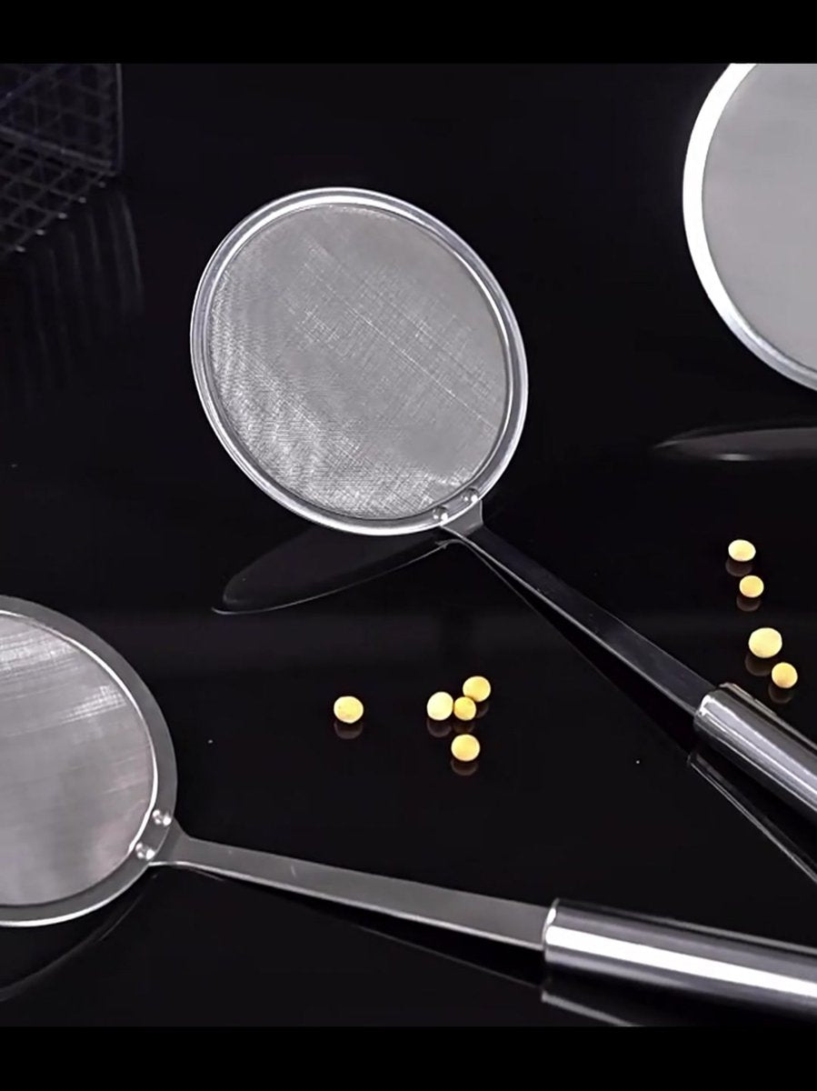 Skimmer - 2 Pieces - Deep-frying Spoon - Deep-frying Scoop - Food Sieve - Skimmer Spoon - Colander Spoon - Draining Potatoes/Vegetables/Pasta - Cooking Supplies - Kitchen Tools - Skimmer Spoon - Sieve - Colander - Hanging - With Handle - ø14 cm - Stainles