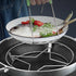 Pan Rack - Pot Stand - Stainless Steel Grill Holder - Steam Grid - Cooking Stand - Pan Trimmer - Pot Trimmer - Scratch-Resistant - Heat Resistant - For Hot Dishes - Pan Accessories - Round - Stainless Steel