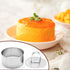 pieces - stainless steel - dessert rings - cake rings - with handle - molds - round dessert ring - for baking and cooking cakes, mousses, and desserts - 8*8*3.8 cm - silver