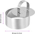 pieces - stainless steel - dessert rings - cake rings - with handle - molds - round dessert ring - for baking and cooking cakes, mousses, and desserts - 8*8*3.8 cm - silver
