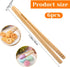 pieces - Food tongs - BBQ tongs - Meat tongs - Kitchen tongs - Bamboo Barbecue tongs - Toaster tongs - Cooking tongs - bamboo tongs - kitchen utensil - with easy grip - for fruit, bread, pickles, cheese, bacon, muffins, barbecue dishes - 18 cm
