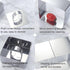 4 pieces - stainless steel - dessert rings - cake rings - with handle - molds - for baking and cooking cakes, mousses, and desserts - 8*3.8 cm - silver - square, round, heart shape, flower shape