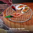Grill - Grill grate - Grill accessories - Stainless steel grill - Round grill - Cooking and cooling rack - With support legs - For outdoor grilling - Silver - 18 cm/7.1"