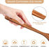 2 pieces - 33*6.5 cm - wooden spatulas - cooking utensil set - wok spatulas - spatula - kitchen utensils - flat wok pancake spatula - kitchen accessories - non-stick pan - brown