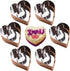 6 pieces - stainless steel - dessert rings - cake rings - with handle - molds - for baking and cooking cakes, mousses, and desserts - 8*3.8 cm - silver - Heart shape