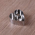 6 pieces - stainless steel - dessert rings - cake rings - with handle - molds - for baking and cooking cakes, mousses, and desserts - 8*3.8 cm - silver - Heart shape