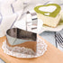 6 pieces - stainless steel - dessert rings - cake rings - with handle - molds - for baking and cooking cakes, mousses, and desserts - 8*3.8 cm - silver - Heart shape