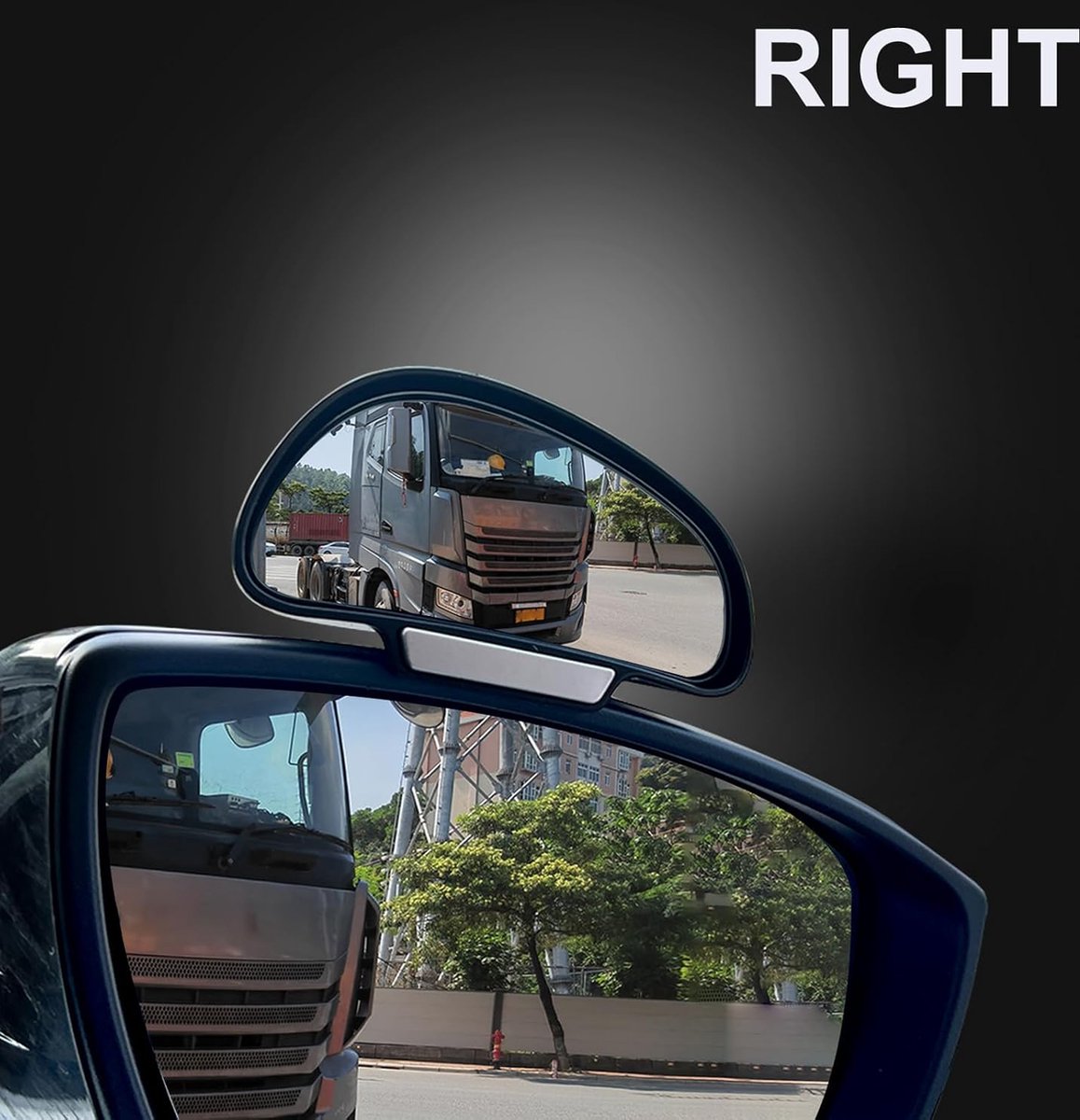 2 pieces (right and left) - Rearview mirror - Banana mirror - Exterior mirrors - Adjustable blind spot mirror - Car mirrors - 16cm - universal - 360 ° - Car/caravan accessories