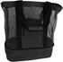 Mesh Beach Tote Bag with Detachable Insulated Beach Cooler Compartment Waterproof Sandproof Picnic Pool Bag, Black, Large