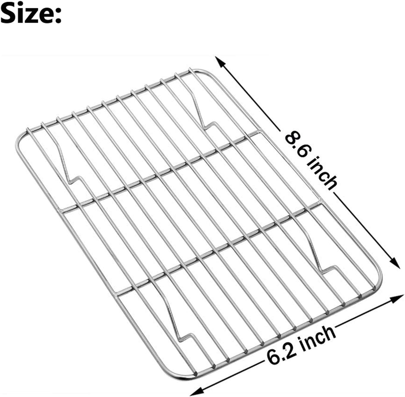 Small Baking Rack Set of 2, Stainless Steel Metal Roasting Cooking Racks, Size – 8.6