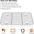 Small Baking Rack Set of 2, Stainless Steel Metal Roasting Cooking Racks, Size – 8.6"x6.2", Non Toxic & Rust Free, Fit for Small Toaster Oven, Dishwasher Safe