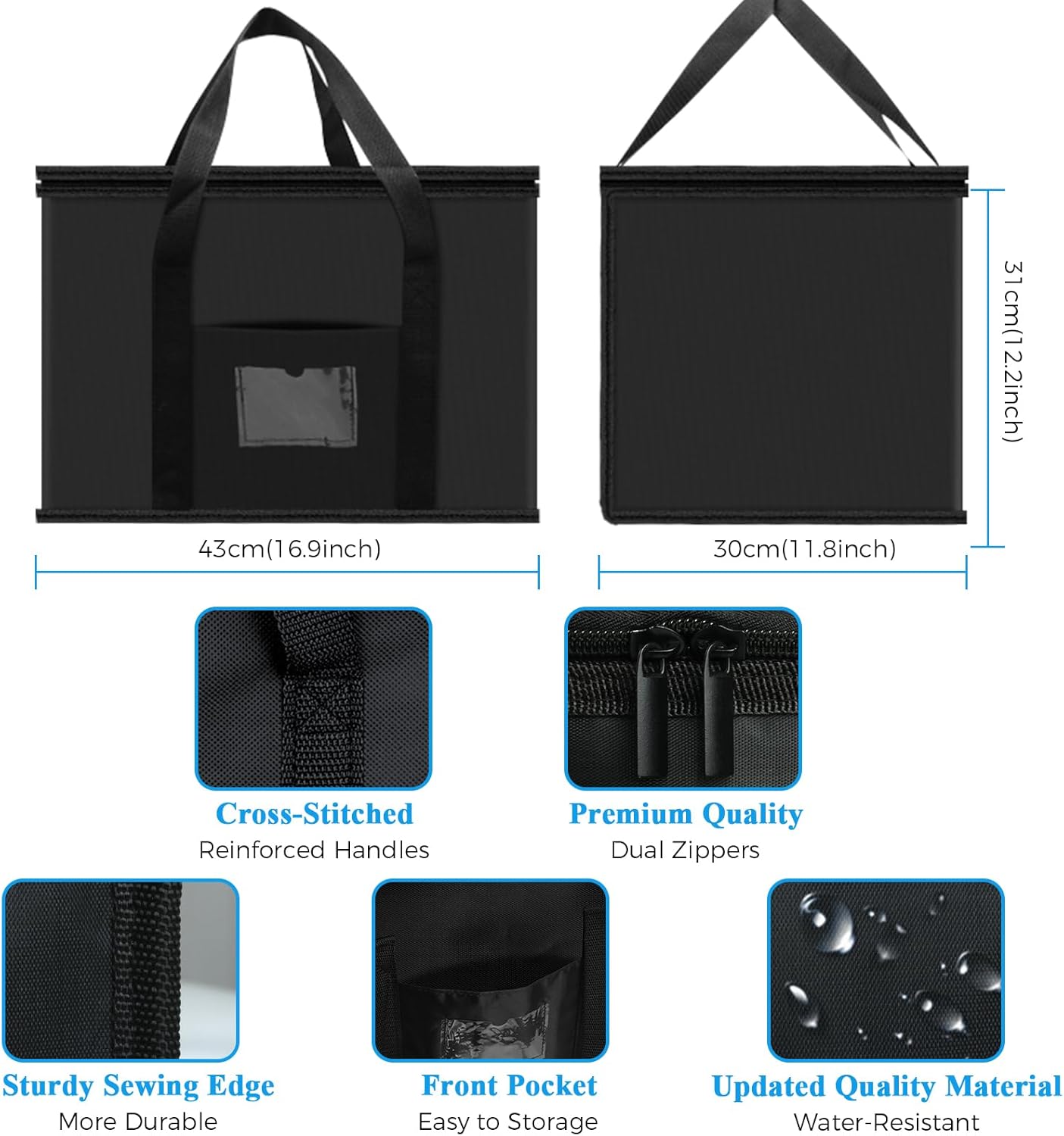 40L Soft Cooler Bag - Large Insulated Picnic Bag, Thermal Food Delivery Grocery Bag