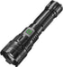 LED Flashlight - With Zoom Function & Waterproof - LED Flashlight - With Zoom Function & Waterproof - Battery-Powered Flashlight - USB Rechargeable - Long Battery Life - 3 Light Modes (Strong / Low / Flash)USB Rechargeable - Long Battery Life - 3 Light Mo