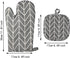 Set of 6 - Oven Mitts and Heat Resistant Mat - Microwave Gloves and Heat Resistant Oven Mat - Cooking Specific