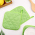 Placemat - Set of 5 Insulation Mats for the Kitchen - Heat Resistant Insulation Mats - Large Coasters for Daily Cooking and Baking (Dimensions: 6.5 x 6.5 Inches, Color: Light Green)