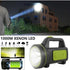 Ultra Powerful LED Flashlight 135000 Lumen USB Rechargeable 6000mAh Waterproof With Side Light for Emergency Hiking Camping Hunting