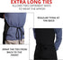 Two-piece kitchen aprons - Waterproof and stain resistant - Professional cooking aprons - Unisex - Suitable for various purposes including catering, pottery, painting, woodworking, etc. - With two large, practical pockets - Black