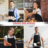 Two-piece kitchen aprons - Waterproof and stain resistant - Professional cooking aprons - Unisex - Suitable for various purposes including catering, pottery, painting, woodworking, etc. - With two large, practical pockets - Black