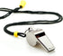 Whistle - 2-piece - Stainless steel sports whistle with lanyard - High volume whistle for survival and rescue - Suitable for coaches, referees and match officials