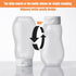 Squeeze Bottles - Pack of 4 - Sauce Bottles - Plastic Bottles with Lid (330g) - BPA Free - Suitable for salad dressings, ketchup, cooking oils - Clear Bottles for Condiments - Leak-Proof Bottles - Food Grade Condiment Bottles