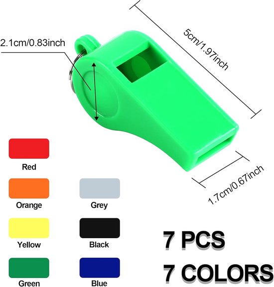 Whistles - 7 items - Emergency whistles - Coaches who whistle with ropes - Sports whistles - Loud and clear whistles for referees - Emergencies in training halls