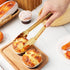 Bread Tongs - 4-Piece Set - Kitchen Tongs for Home Use - Gold Stainless Steel Serving Tongs - Grill Tongs - Steak Tongs - Kitchen Tongs - For Cooking, Salads, Buffets, Appetizers and Desserts