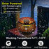 Waterproof outdoor solar lanterns, solar table lamp for outdoor patio, metal pot with warm yellow dancing and flickering flame light, decorative LED table lamp for garden decor, landscape, yard