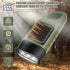 Emergency Flashlight - Military Clamp Rechargeable - Dynamo & Solar Powered - For Emergency Kits and Power Outages - Black - Set of 2