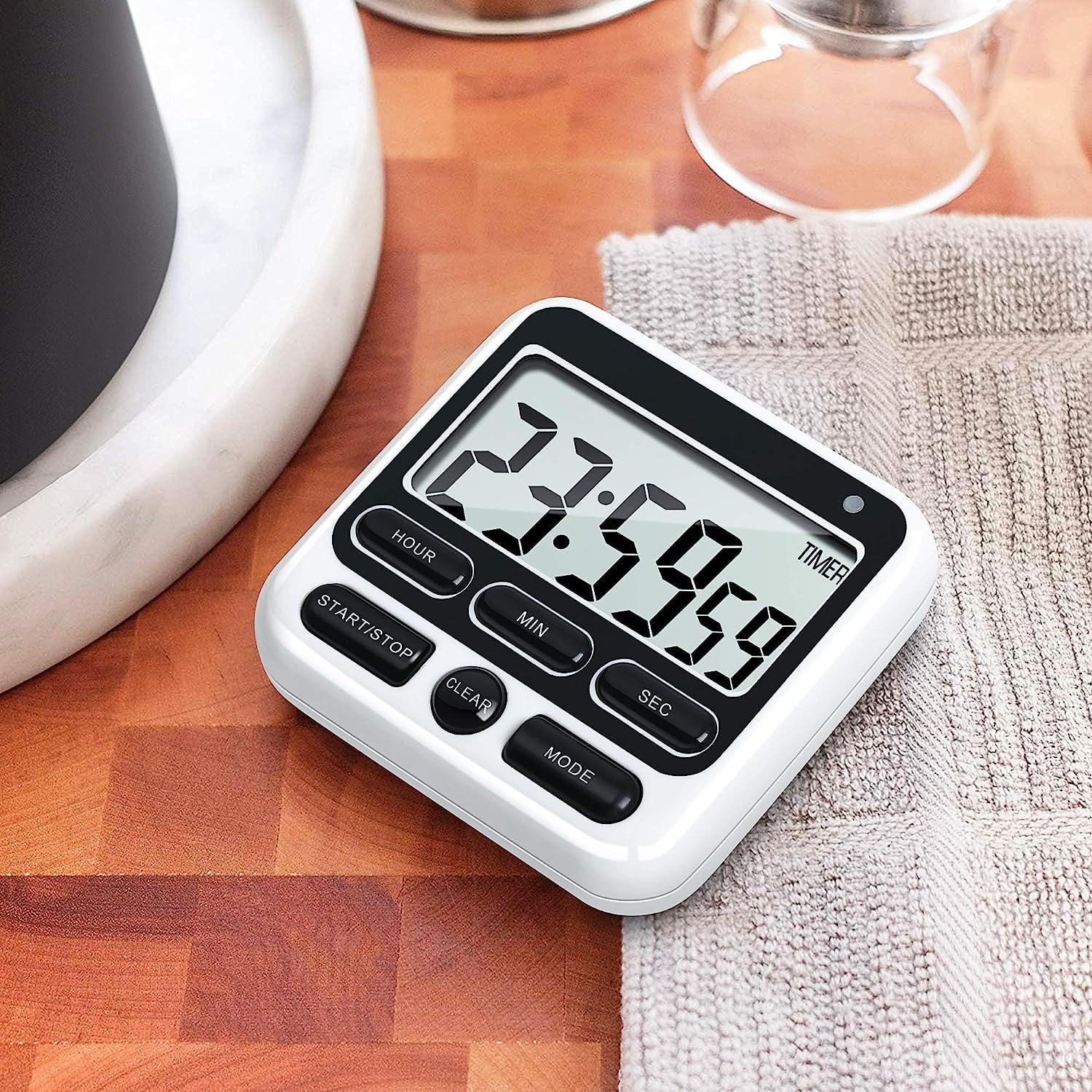 Digital Kitchen Timers for Cooking, Large Digits, Loud Alarm, Baking Kitchen Timers Pink