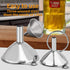 4 Pcs Metal Stainless Steel Funnel, Large Small Funnel Set of 3, Food Grade Mini Funnels for Kitchen Use Filling Bottles Liquor Flask Tiny Spice Cooking Powder Water Silver